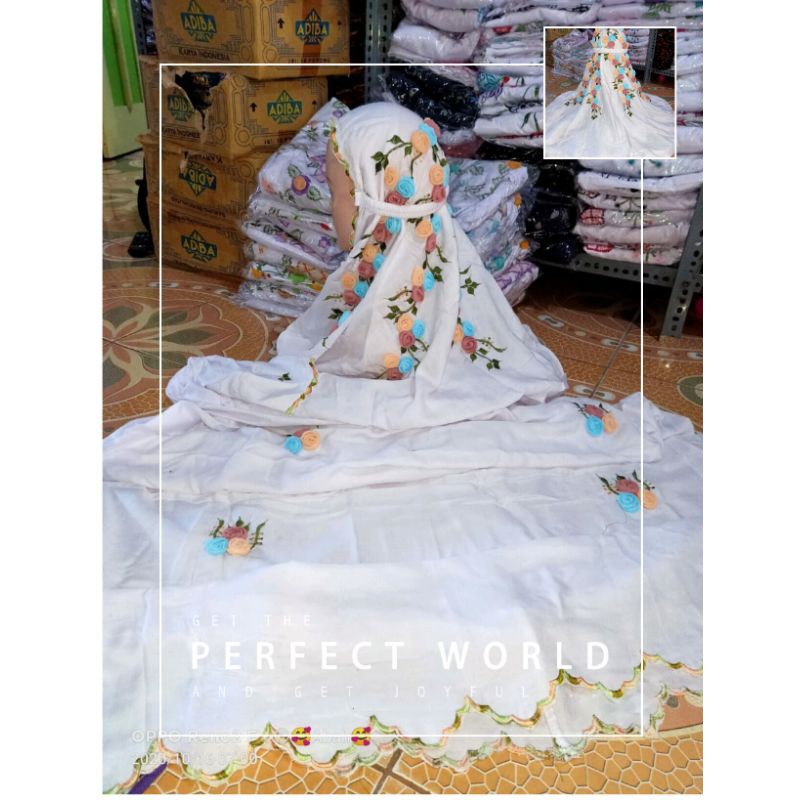 MUKENA TERUSAN RAYON BORDIR TILE