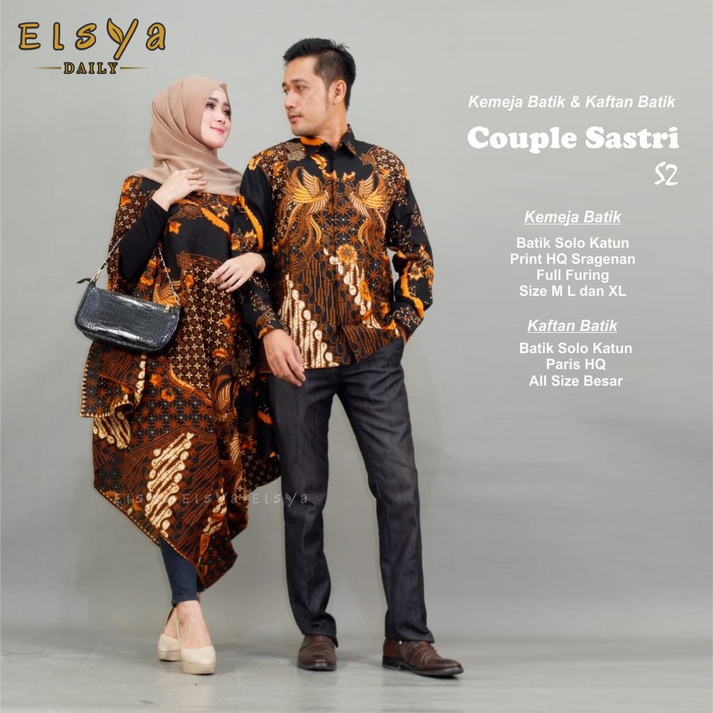 Kemeja Batik Panjang Pria / Baju Batik Pasangan / Kaftan Batik Modern / Kemeja Batik Lengan Panjang