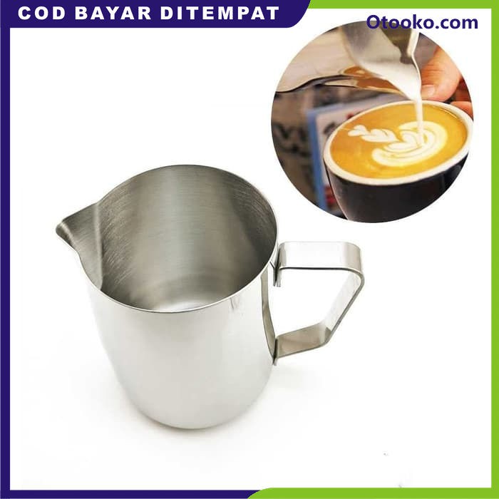 Gelas Pitcher Kopi Teh susu Minyak Espresso Latte Art Jug Foam 300ml