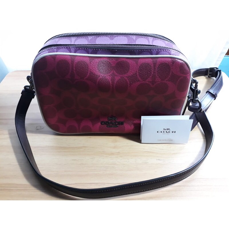 Coach Multicolor Signature Jess Crossbody Colour Magenta Multi original