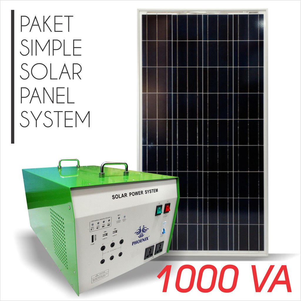 Paket Solar Panel System 160WP + Power Inverter 1000 VA