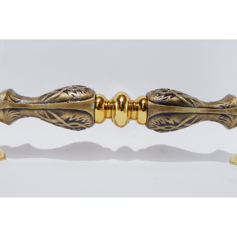 Handle Pintu Rumah Pagar Kuningan Antik Murah Motif Manggis 47cm