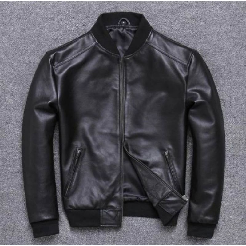 JAKET KULIT DOMBA GARUT ASLI MODEL BOMBER