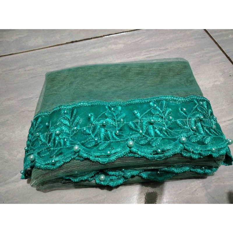 Veil Pengantin Renda Mutiara / Slayer Pengantin Renda Mutiara-WARDAH