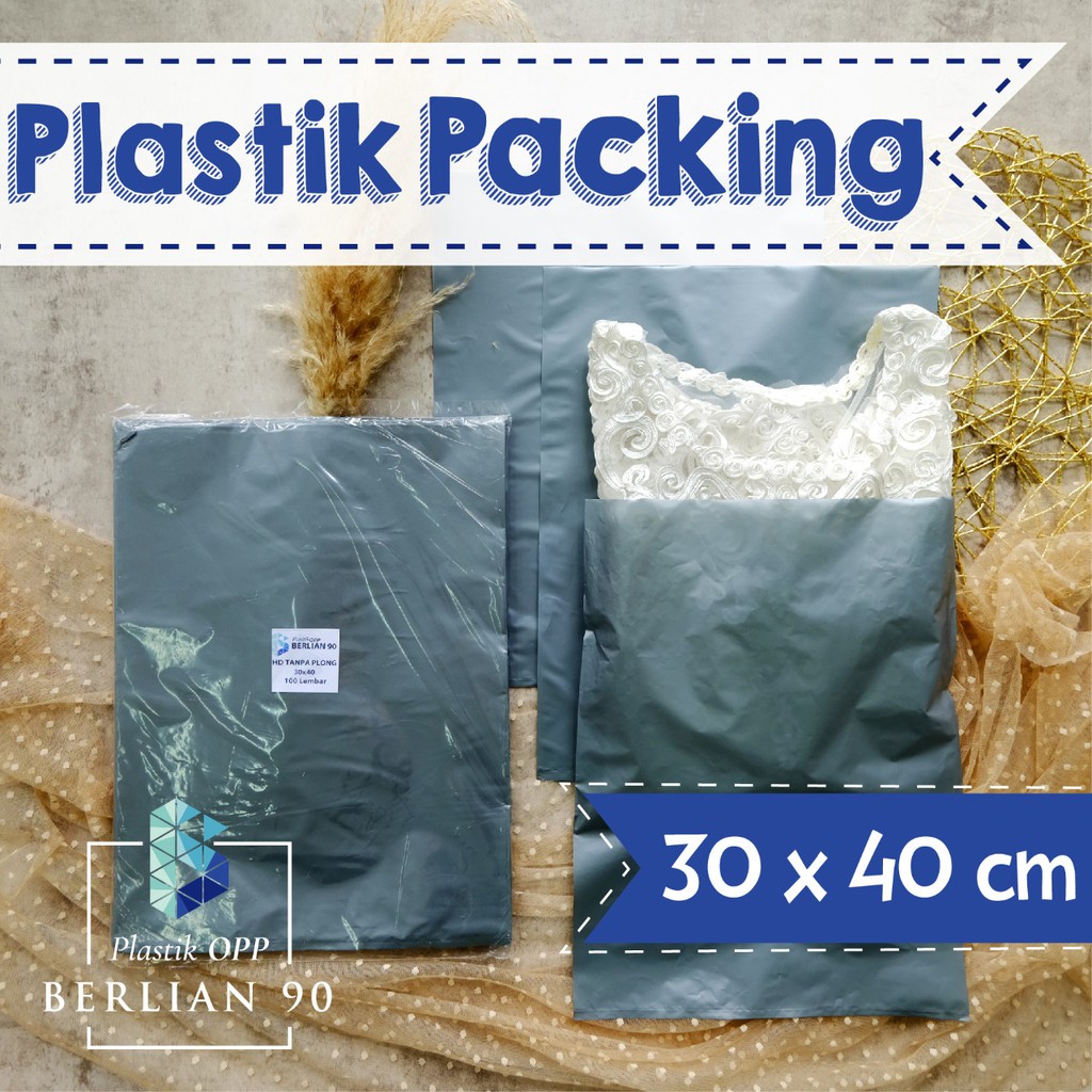 Premium (Mount) PLASTIK HD TANPA PLONG 30 x 40 cm / PLASTIK PACKING / PLASTIK OLSHOP Isi 50 PCS