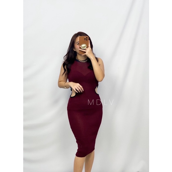 MDLV ~ Ranie Dress Rajut Dress Bodycon Rajut Fashion Wanita