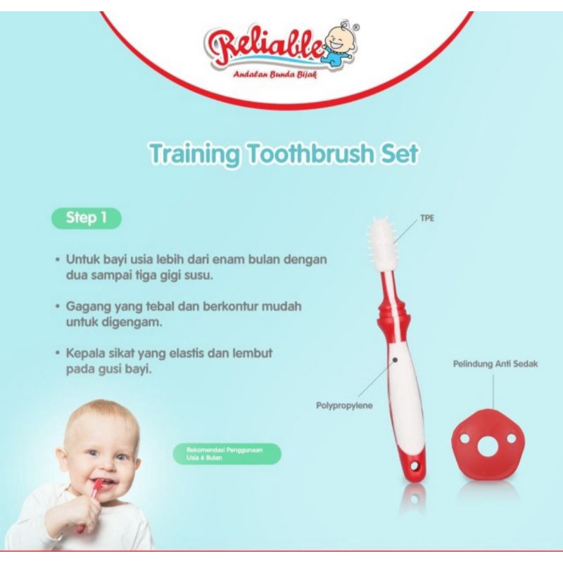 RELIABLE Sikat Gigi Bayi Complete 3 in 1 Sikat Gigi Bayi Premium Quality Reliable