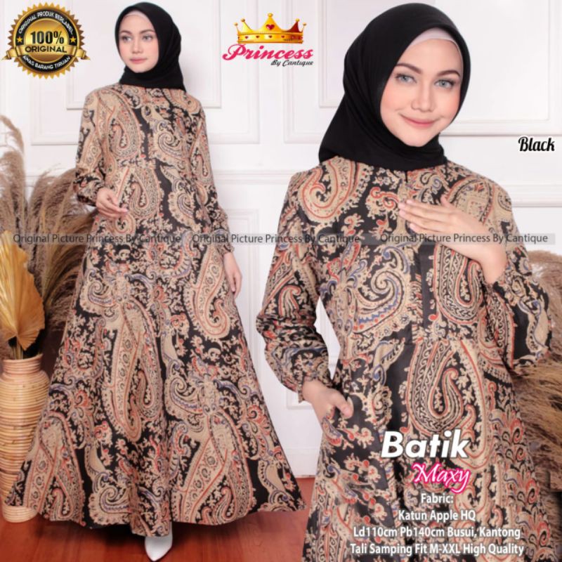 Batik Maxy Gamis Dress Busui Jumbo by Princess Cantique
