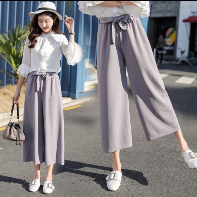 TERMURAH KULOT RIBON PANTS / CELANA KULOT TALI WOLLPEACH PREMIUM