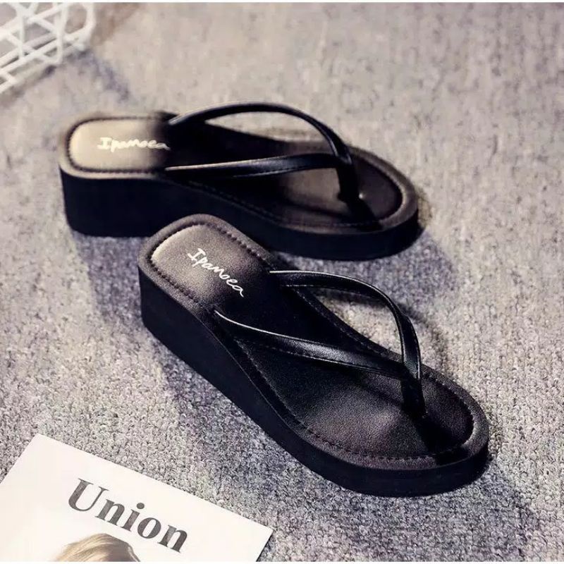 sandal wedges impomea sandal wanita hak tinggi