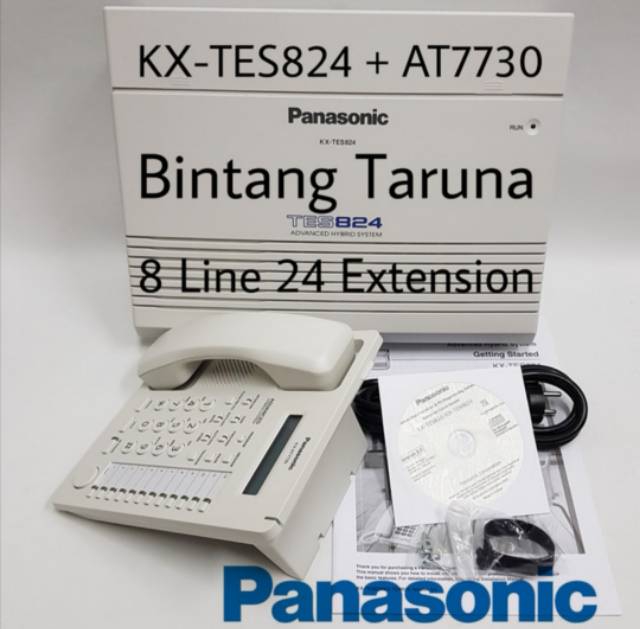 Pabx Panasonic KX-TES824 + Telepon KX-AT7730 (8 Line 24 Ext)