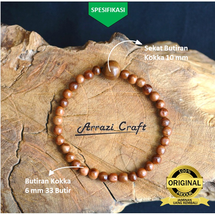  Gelang  Tasbih Kesehatan Kayu  Kaukah Kokka  Kokkah ORIGINAL 