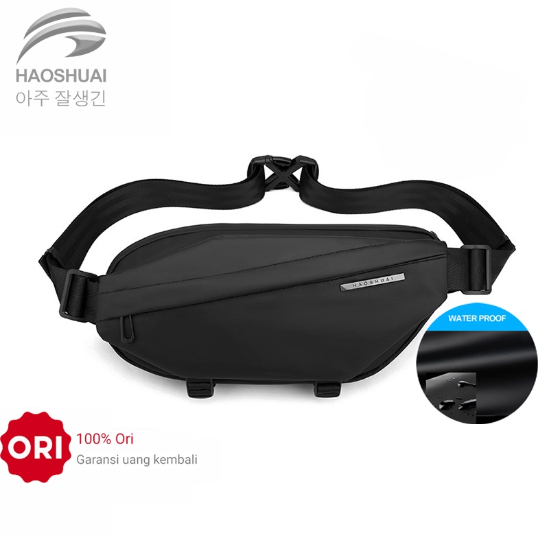 HAOSHUAI 1216 Tas Selempang Pria Wanita Tas Pinggang Waistbag Bahan Premium Waterproof WATCHKITE WKOS