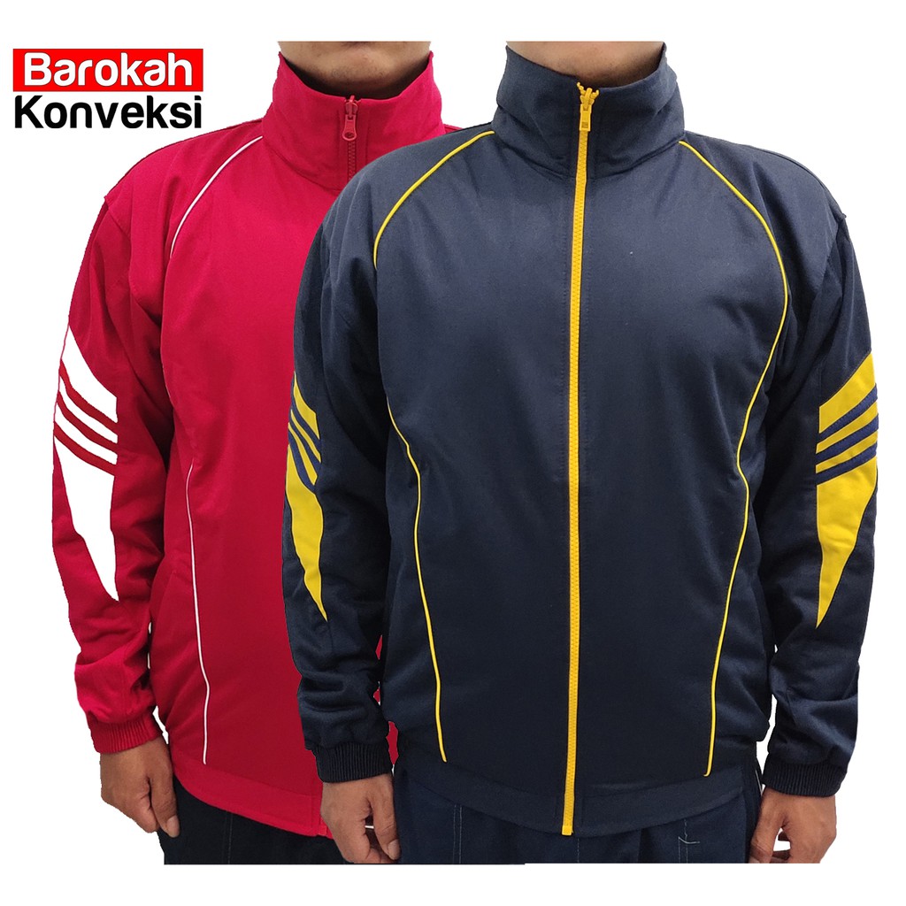 Jaket olahraga jaket training trening olahraga model segi tiga / lari