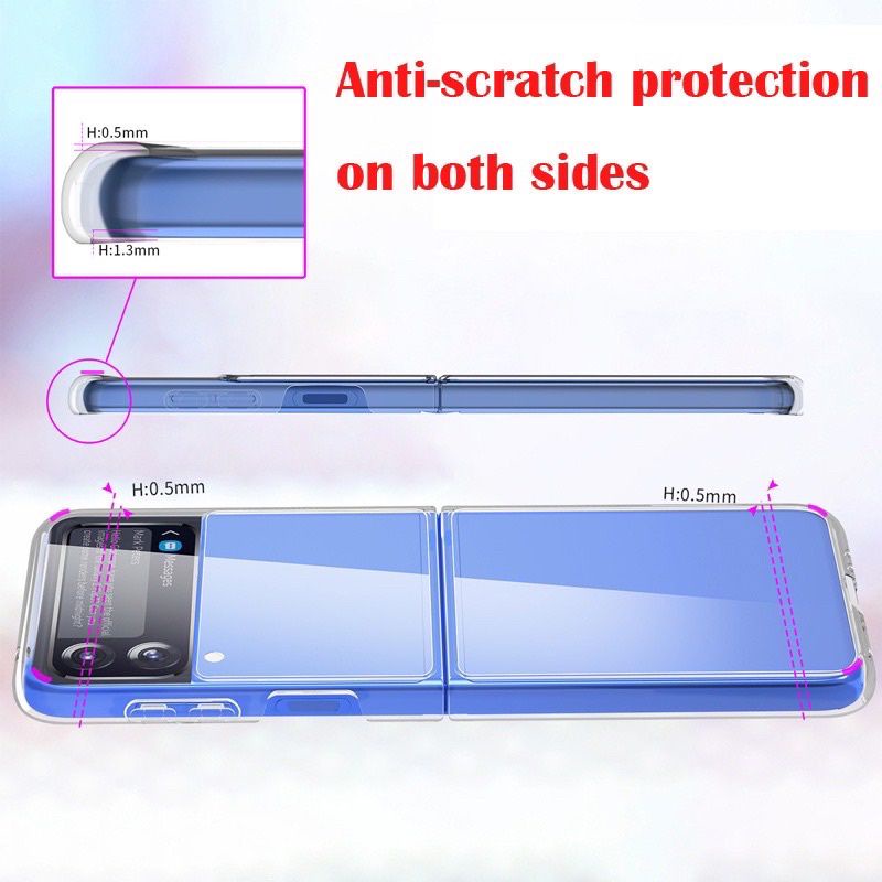 Case Samsung Galaxy Z Flip 3 5G/Z Flip 4 5G Clear Transparan Hard Casing