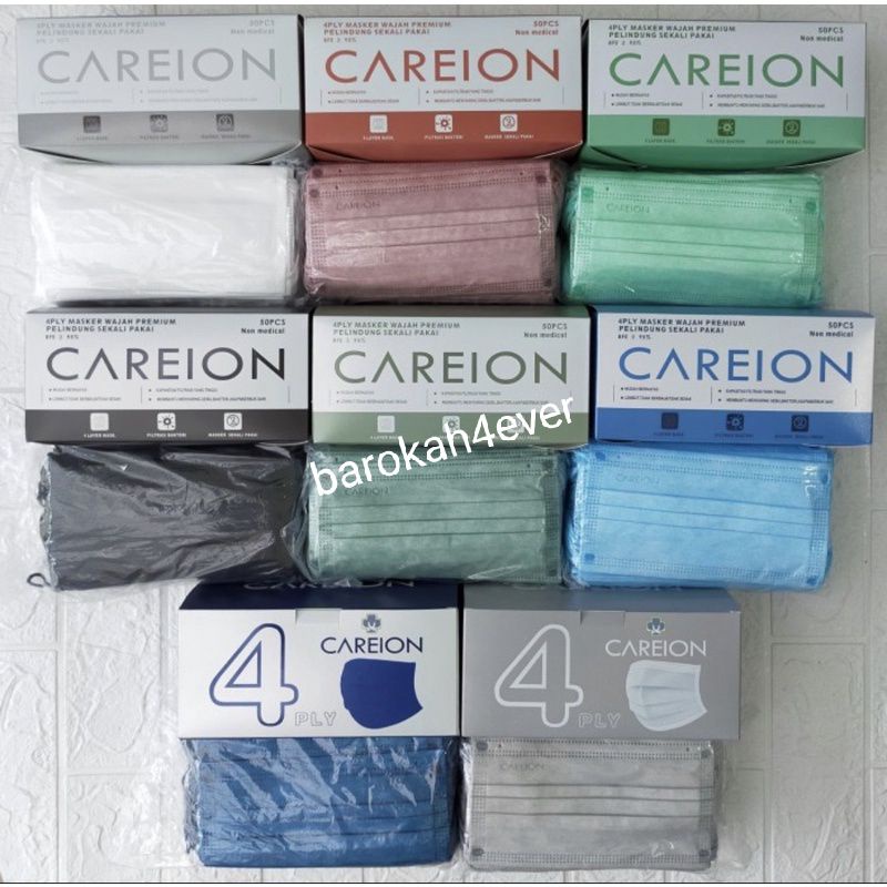 Masker CAREION EARLOOP 4PLY Warna