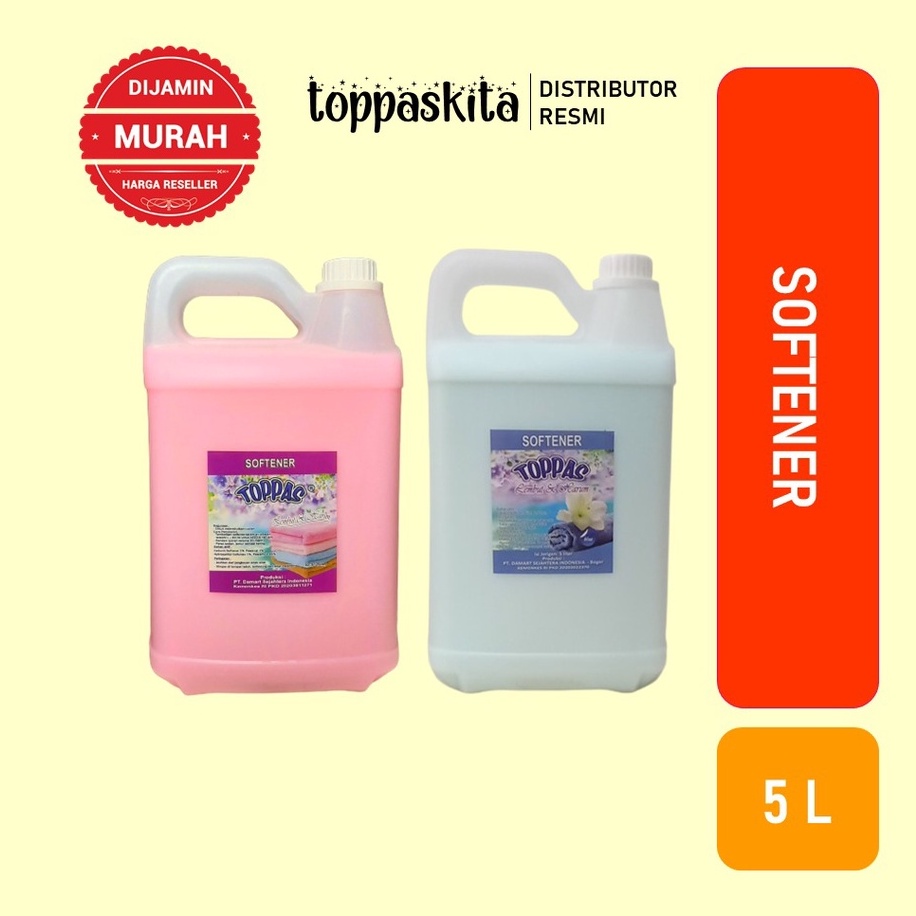 Toppas Softener / Pelembut Pewangi Pakaian 5 liter (blue/pink) Termurah