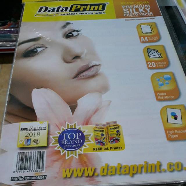 

Kertas foto doff silky premium DATA PRINT A4 0.25mm 260gsm Asli harga ECER!!!!!!!!!!