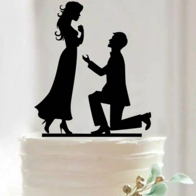 Dekorasi Kue Pernikahan Cake Topper Happy Anniversary Sang Jit Lamaran Wedding Cake Topper