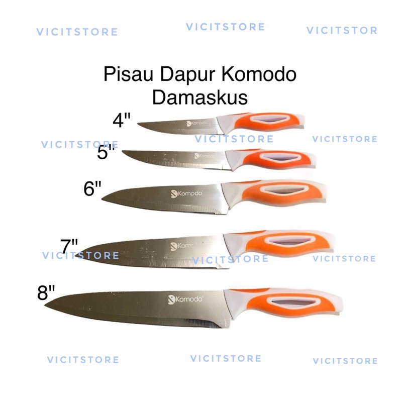 Pisau Dapur / Buah Damascus Komodo