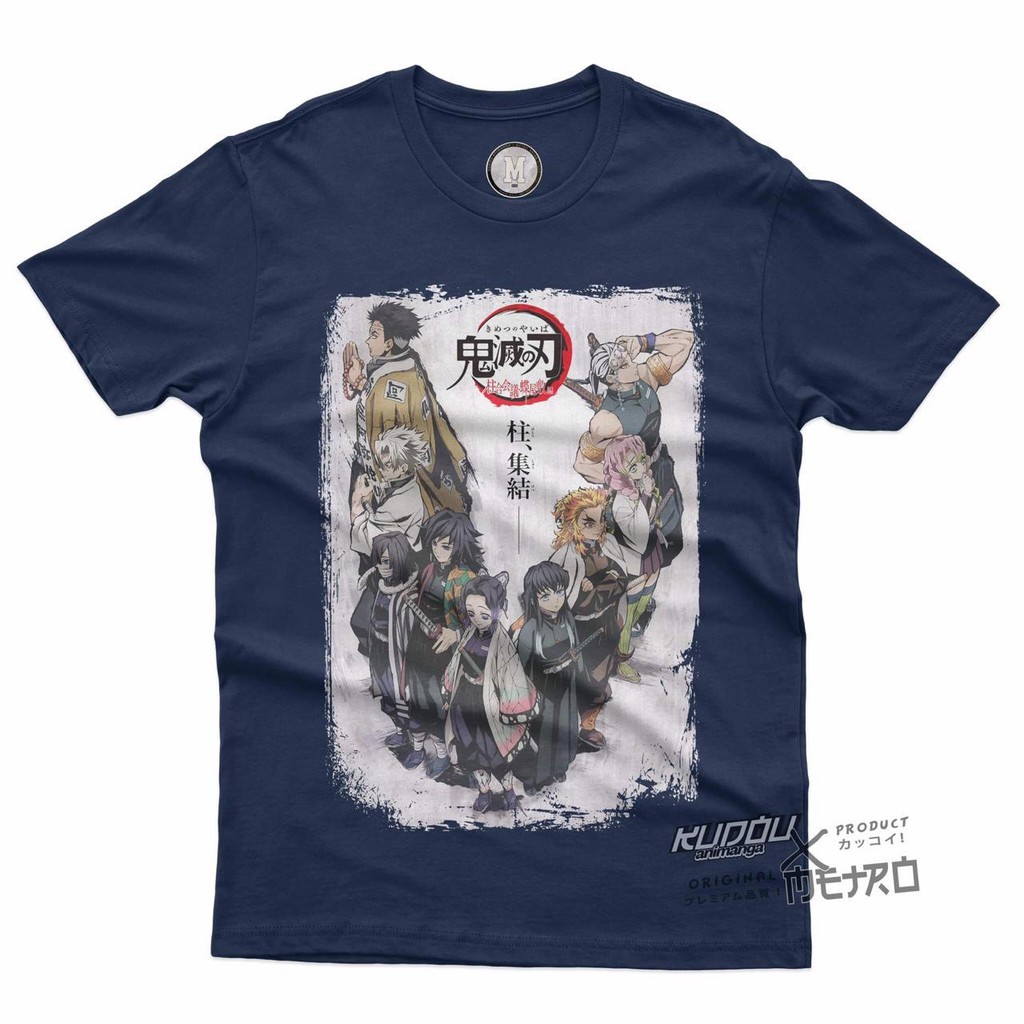 Kaos 9 Pillar Demon Slayer Navy