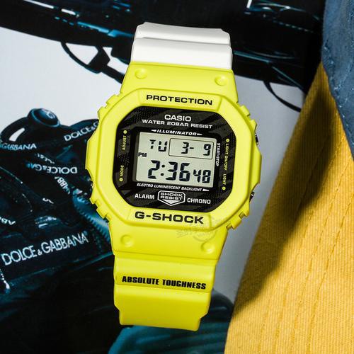 Casio Watch Tokyo Olympics Cooperation Bright Yellow Trendy Waterproof Sports Watch DW-5600TGA-9PR