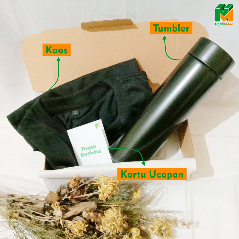 Hampers Koda Cowok Ulang Tahun Tumbler Dan Kaos Polos Kado Untuk Pacar Cowok Kado Wisuda Hadiah Ulan