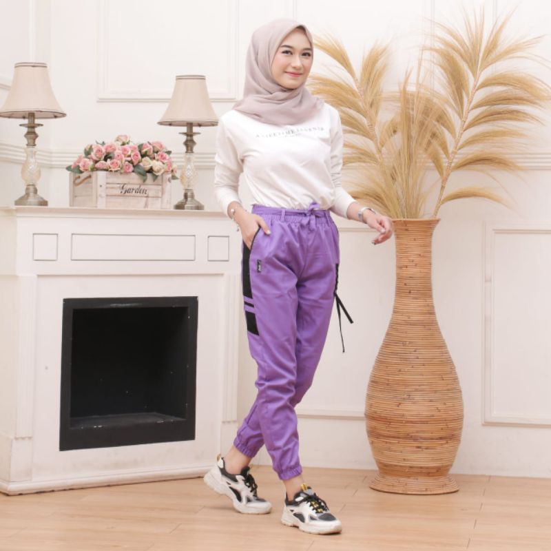 Celana Cargo Wanita Jumbo Cargo Pants Celana Jogger Wanita  Baggy Pants Murah Size