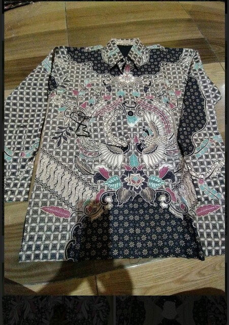 Batik Pria Lengan Panjang Premium Modern Produksi Solo Free Masker Sku 009