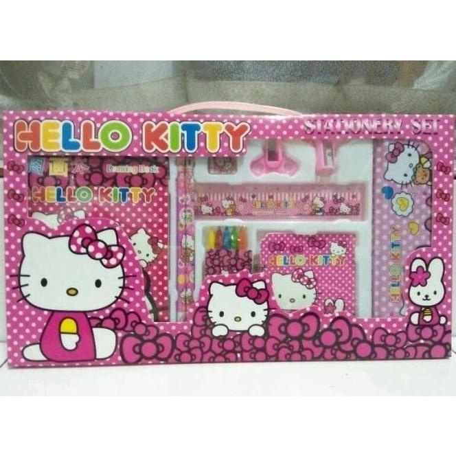 

1 Set Perlengkapan Hello Kitty / Alat tulis Karakter HK / Sekolah