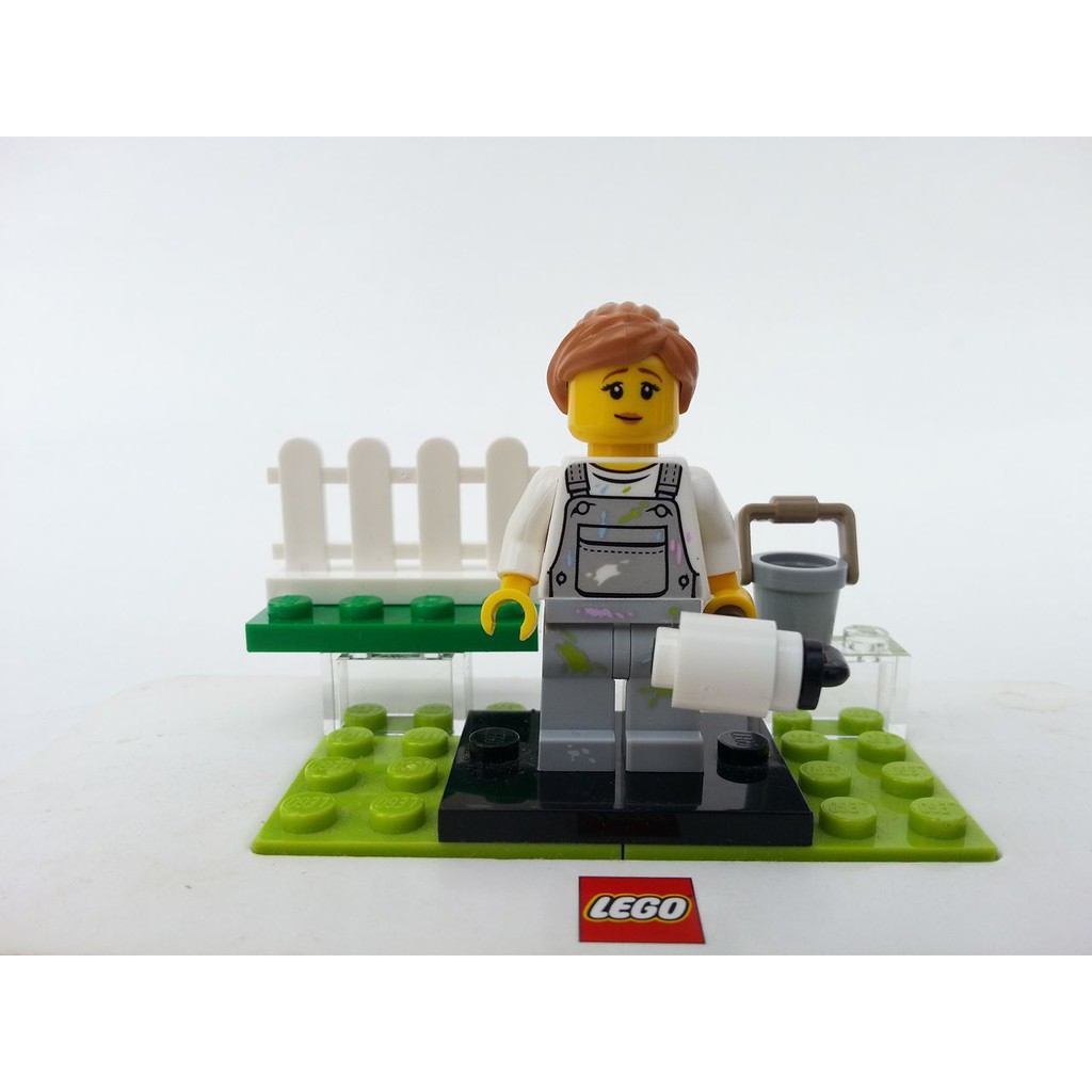 Lego Minifigure Fence Painter - Part Out Set Lego City 60134