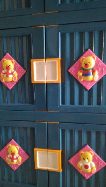 Lemari Pakaian Anak Lemari Plastik Lemari Karakter Anak Susun 3 Boneka Kecil