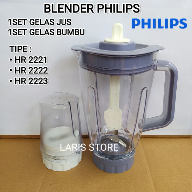 FULLSET 1SET JUS + 1SET BUMBU BUMBU BLENDER PHILIPS HR 2221 HR 2222 HR 2223