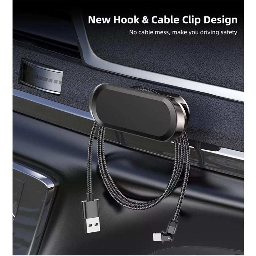 Trend-PHONE HOLDER MAGNETIC + HOOK TEMPAT HP DI MOBIL MODEL MINI PERSEGI