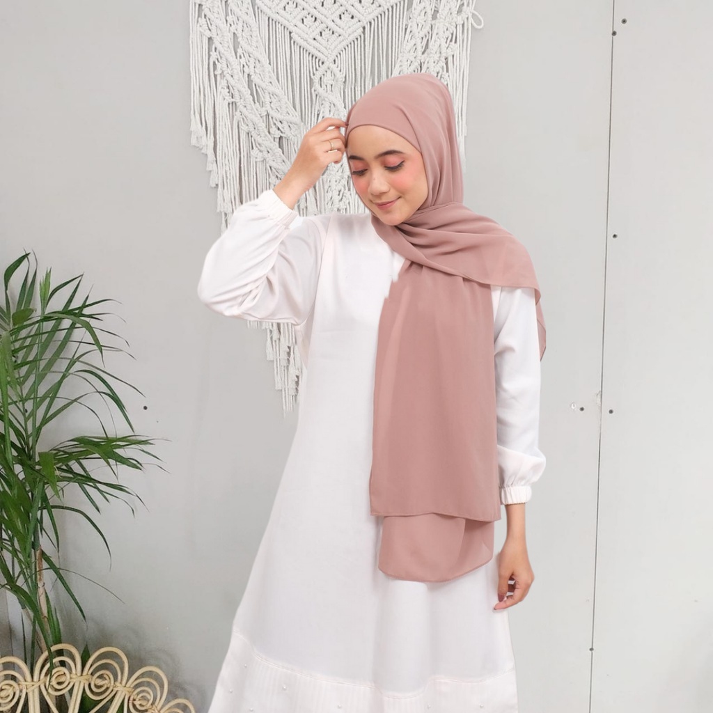 𝗖𝗮𝗿𝗲.𝗶𝗻 Olivia - Pashmina Inner 2in1 Bolak Balik | Ceruti Babydoll 180X75 PREMIUM