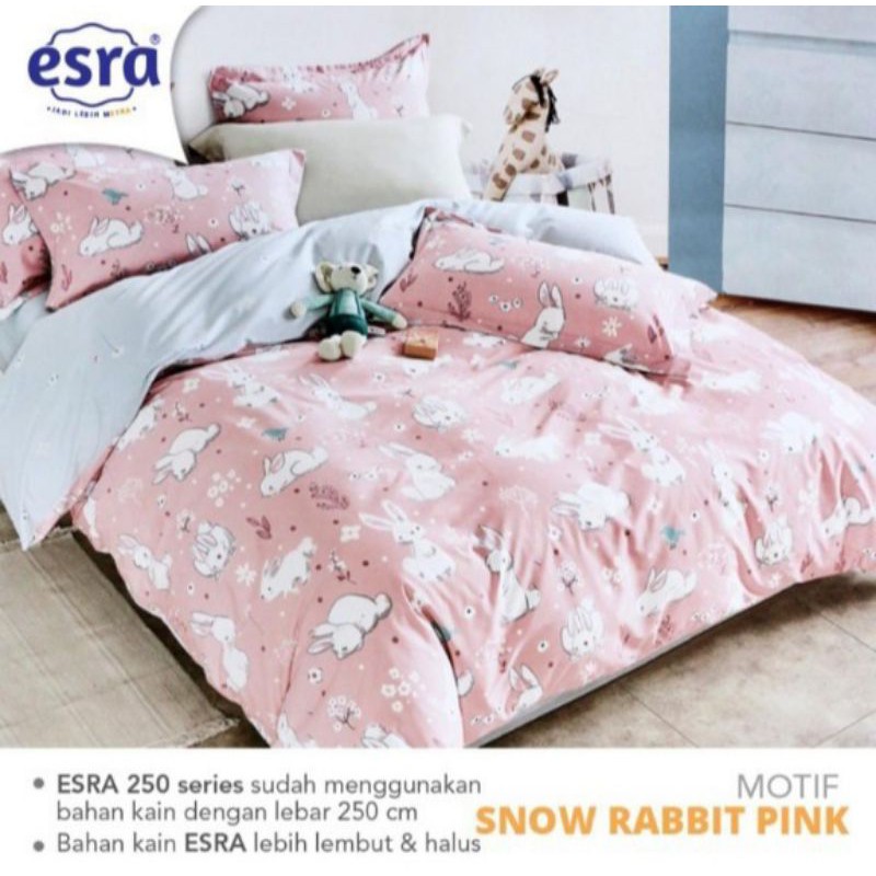 Sprei Anak(Snow rabbit Tosca/pink) by Katun Esra,Seprai Home made uk.80,90,100,120,140,160,180,200