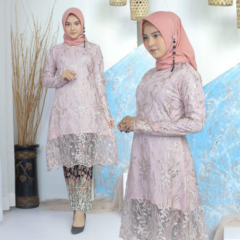 KEBAYA TUNIK TULLE JUMBO/KEBAYA MODERN/KEBAYA PESTA/KEBAYA JUMBO/KEBAYA MODERN/KEBAYA