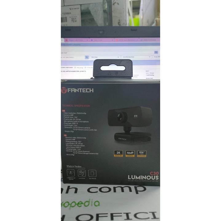 Fantech Webcam 2K 4MP Luminous C30 QHD 1440P - Webcam