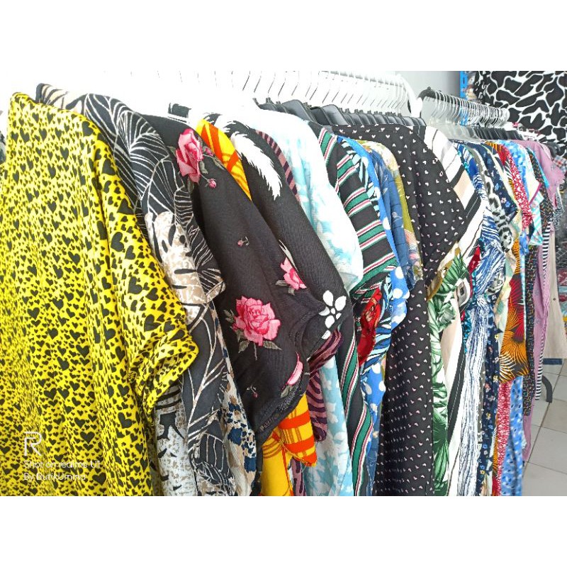 Daster Rayon Habel Ori Pendek Selutut Bebas Pilih Motif