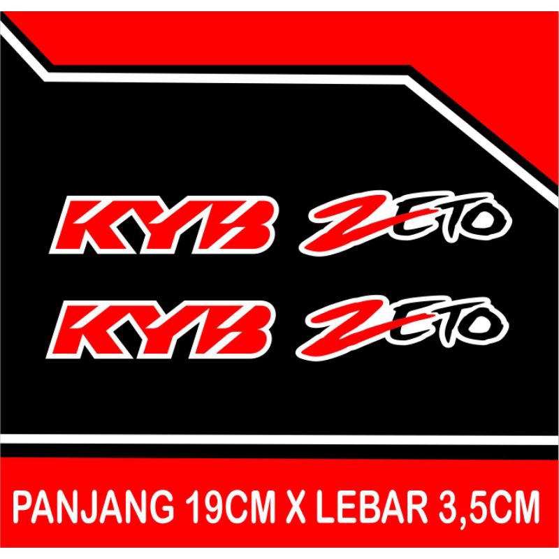 cutting sticker copy kyb zeto botom shock depan satu set (kanan/kiri)