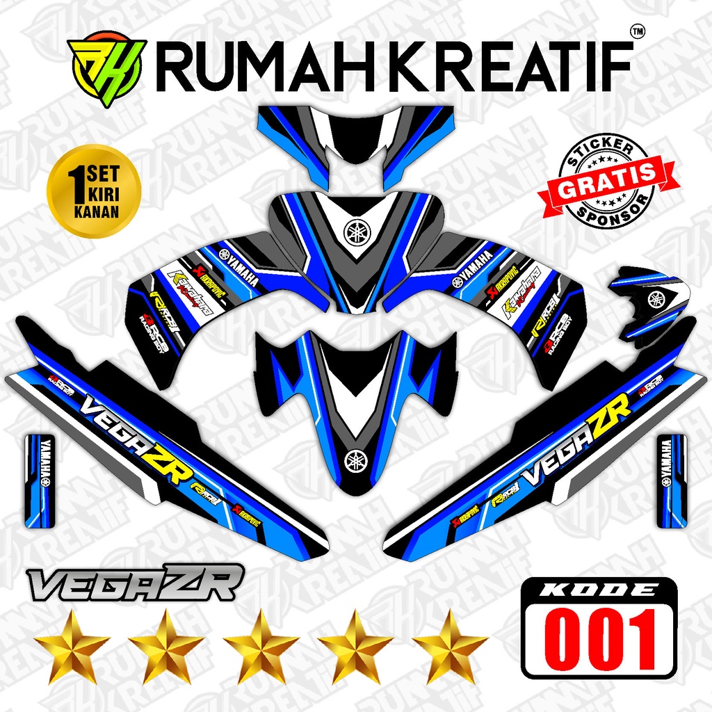 RK Juara - Striping  VEGA ZR 2011 Full body BONUS Stiker Sponsor - Decal VEGA ZR - Sticker Motor- St
