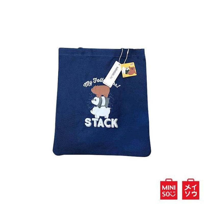 Miniso Stack Squad Tas Shoulder Bag Wanita Kanvas Branded