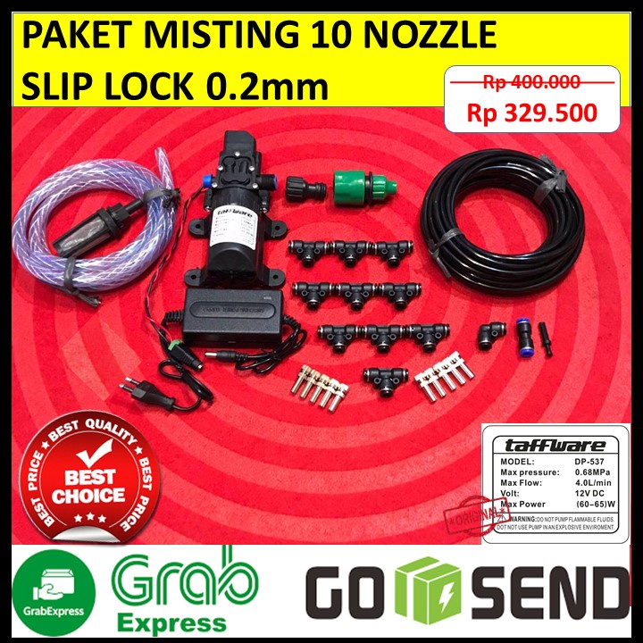 Paket Misting / Kabut / Embun 10 Nozzle - Super Halus 0.2mm