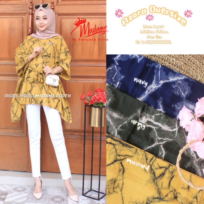 READY STOK AMAN BISA COD BAJU ATASAN BLOUSE LINEN SUPER JUMBO BIGSIZE OVERSIZE WANITA LD 232 FIT M-X