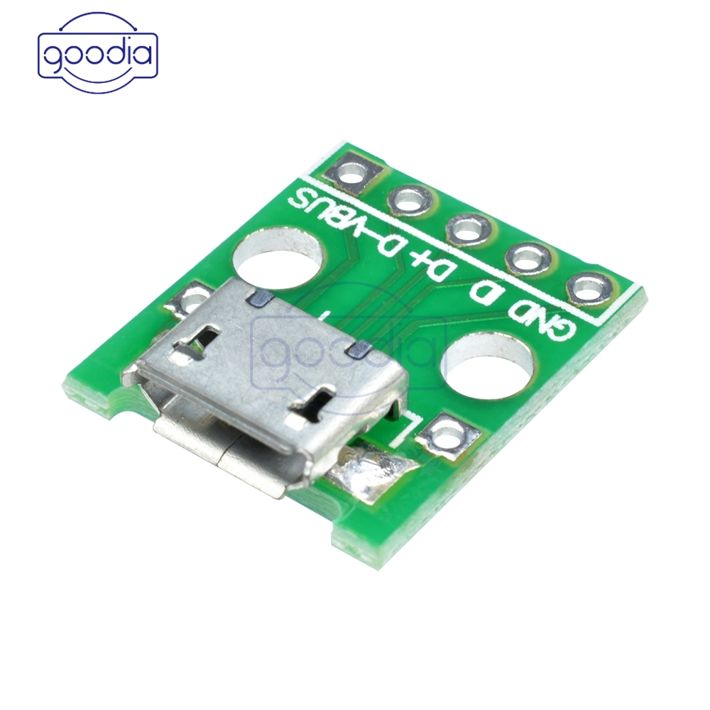 ✫〖ready to ship/COD〗✫ Set 2Pcs Adapter Converter Micro USB to DIP 5pin Female 2.54mm