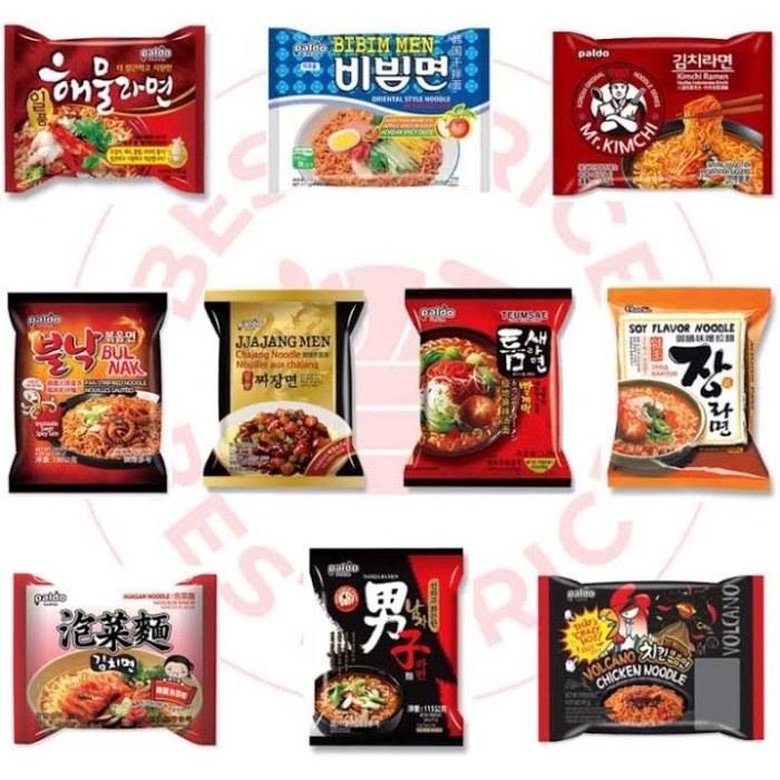 

paket bibimyeon, ramyeon, japchae