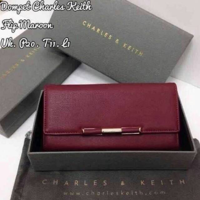 CHARLES N KEITH FLIP WALLET ORIGINAL