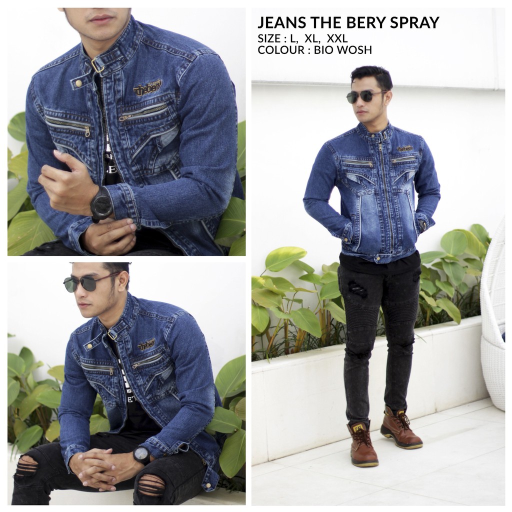 Jaket Jeans Denim Pria Scrup