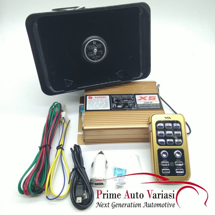 TOA SIRINE PATWAL 200WATT SIRINE FEDERAL SIGNAL X5 - TS200 14 SUARA SQ