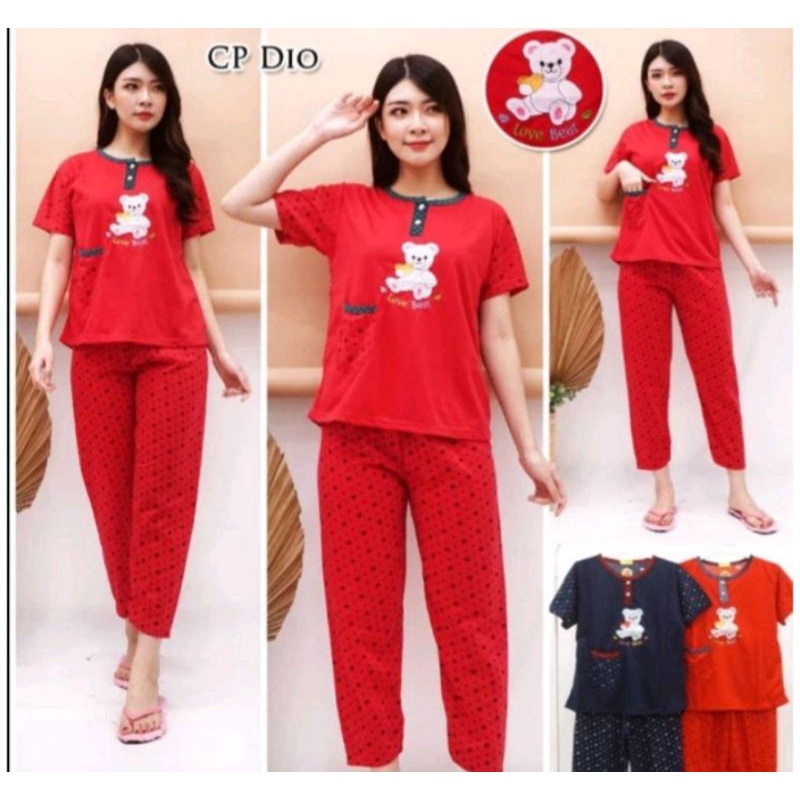 baju tidur kaos/ piyama kaos / cp dio